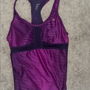 Nike Purple Striped Women's Racerback Tank Top